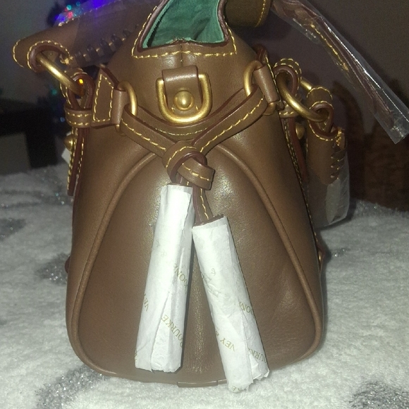 Dooney & Bourke Florentine Leather "Mini" Satchel Color Elephant - Picture 5 of 8